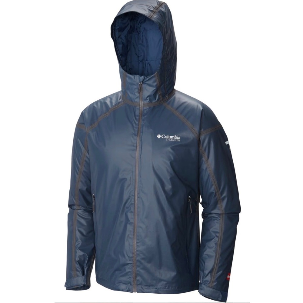 Columbia Rain Jacket Mens XL Grey Titanium OutDry Ex Reign Waterproof Hooded